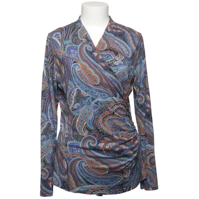 Wrap blouse (Blue, Brown, Multicolored) from Camilla Thulin Elastane, Viscose