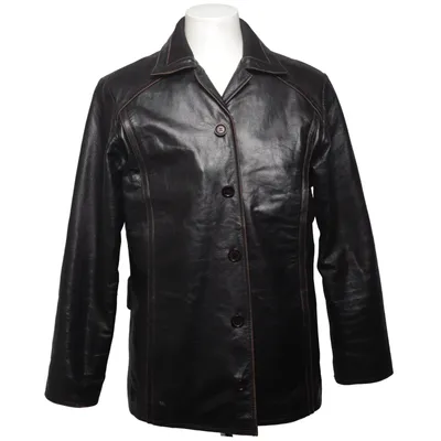 Læderjakke (Brun) fra Hollies Stockholm Polyester, Læder