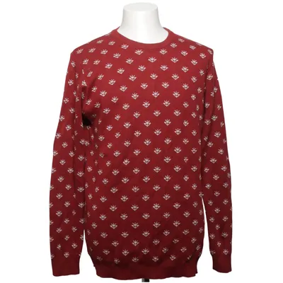 Sweater (Red, White) from Emilio Denim Acrylic, Cotton
