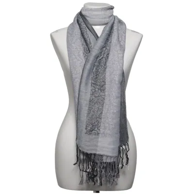 Shawl (Gray, Black, White) from Cashmere