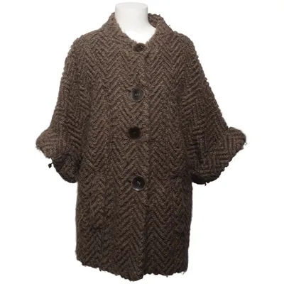 Veste (Marron) de Fairly Acétate, Acrylique, Laine d'alpaga, Nylon, Viscose