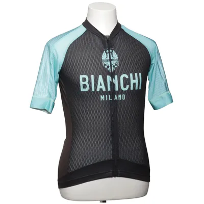 Fahrradtrikot (Schwarz, Türkis) von Bianchi Elasthan, Polyamid, Polyester