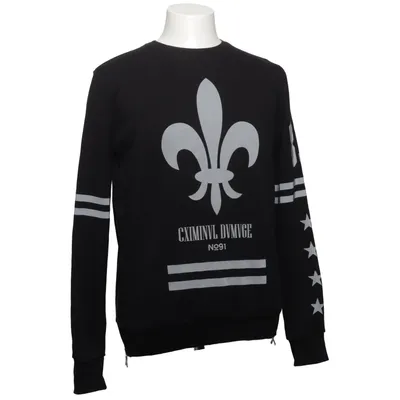 Sweatshirt (Noir, Argent) de Criminal Damage Coton, Polyester