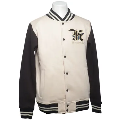Varsity jacket (Beige, Black) from Kingkerosin Cotton, Polyester