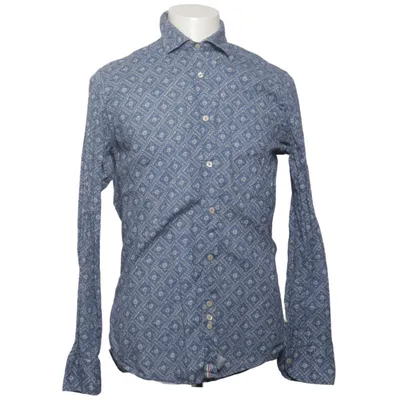 Shirt (Blauw, Wit) van Tintoria Mattei Katoen
