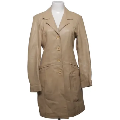 Leather coat (Beige) from Prestige