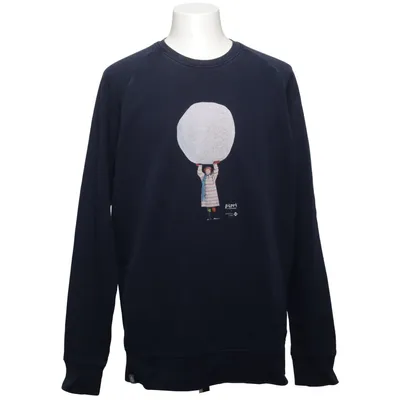 Sweatshirt (Blå) Økologisk bomuld, Genanvendt polyester