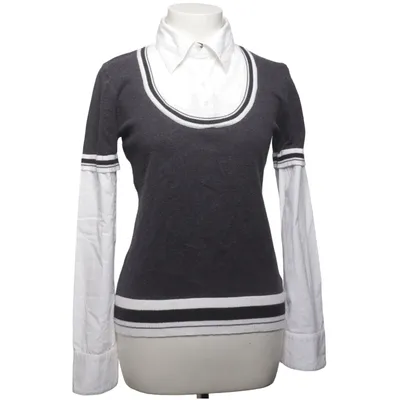 Pullover (Gray, White) from Flash Lights Cotton, Elastane, Polyamide