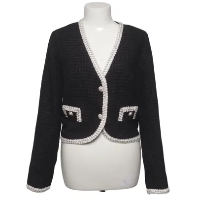 Blazer (Black, White) from Cider Polyester, Viscose