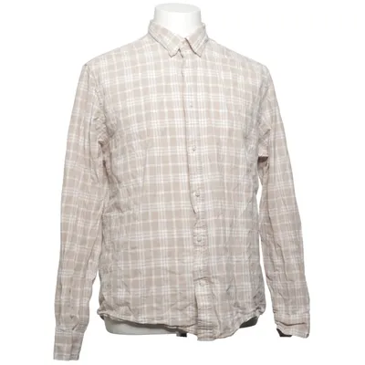 Overhemd (Beige, Wit) van Bondelid Katoen, Linnen