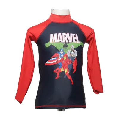 T-shirt à manches longues (Bleu, Rouge, Multicolore) de Marvel Avengers Élasthane, Polyester