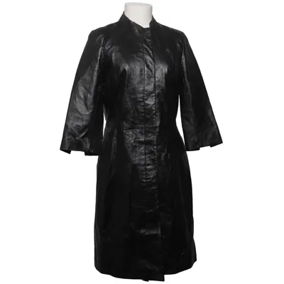 Læderfrakke (Sort) fra Ilse Jacobsen Hornbæk Læder, Polyester