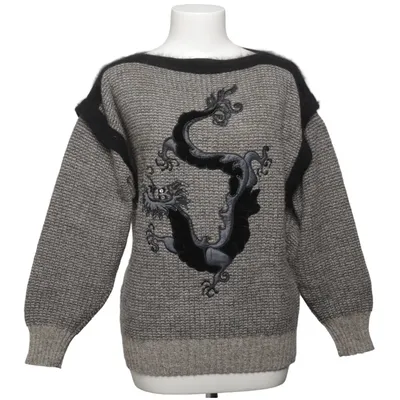 Strickpullover (Grau, Schwarz) von Mayser Acryl, Alpakawolle, Angora, Mohair