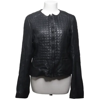 Leren jack (Zwart) van InWear Katoen, Elastaan, Leer, Polyester