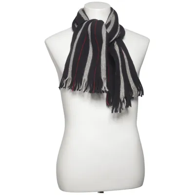 Scarf (Black, White, Red) from Andrew James Wool