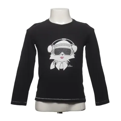 T-shirt à manches longues (Noir) de Karl Lagerfeld Kids Coton, Élasthane