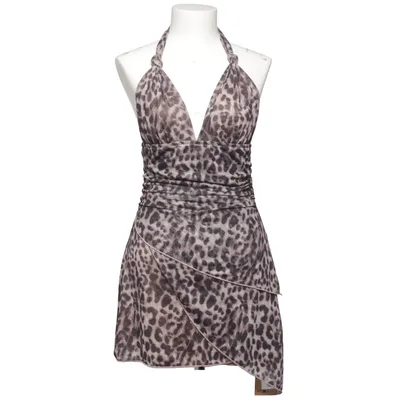 Halterneckklänning (Brun, Svart) från Shein Elastan, Polyester