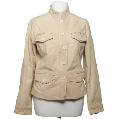 Læderjakke (Beige) fra Conbipel Bomuld, Polyester, Læder
