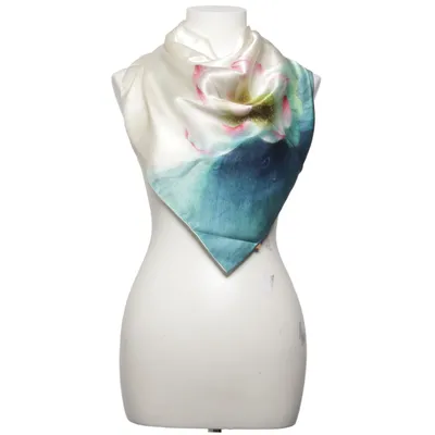 Shawl (White, Multicolored) Silk
