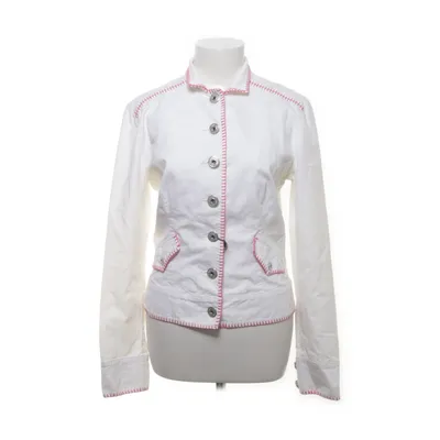 Blazer (White) from Moschino Jeans Cotton, Elastane