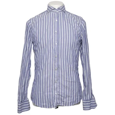 Shirt (Blue, White) from Stenströms Cotton