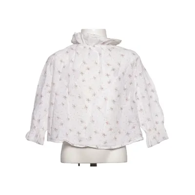 Blouse (White, Brown) from Bonpoint Cotton