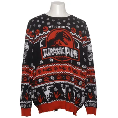 Weihnachtspullover (Schwarz, Rot, Weiß) von Jurassic Park Acryl, Baumwolle