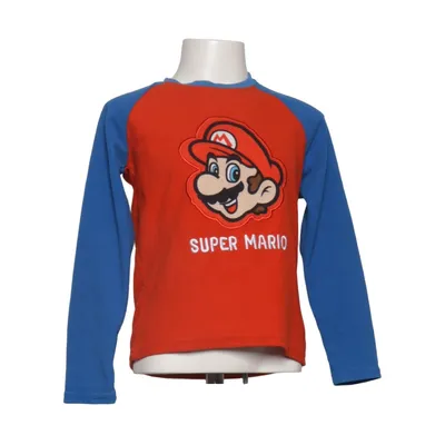 Langærmet t-shirt (Rød, Blå) fra Super Mario Polyester