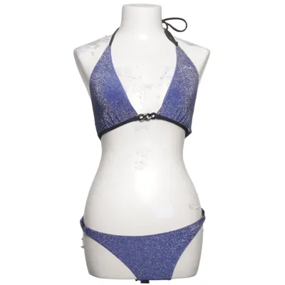 Bikini (Blå) fra Karl Lagerfeld Beachwear Elastan, Metallfiber, Polyamid