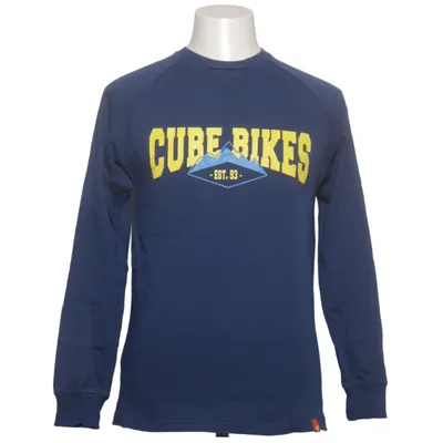 T-shirt à manches longues (Bleu, Jaune) de Cube Coton