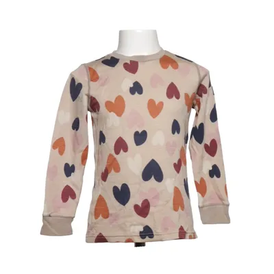 Långärmad t-shirt (Beige, Flerfärgad) från Polarn O. Pyret Bomull, Merinoull, Polyamid