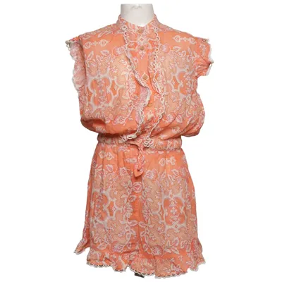 Barboteuse (Orange, Blanc) de Zimmermann Coton