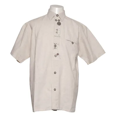 Chemise à manches courtes (Beige) de Landhaus mode Coton, Lin, Polyester