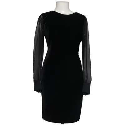 Dress (Black) from Louis Féraud Acetate, Cotton, Polyester, Silk, Viscose