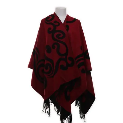 Poncho (Röd, Brun) från Forum