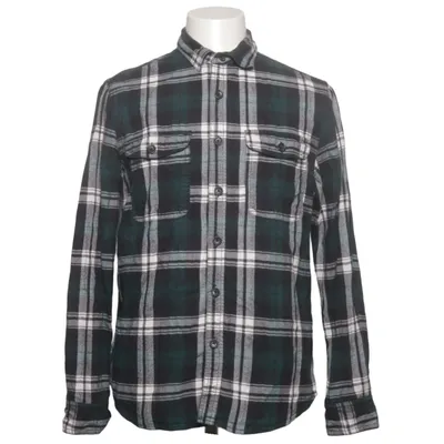 Flanellhemd (Grün, Schwarz, Weiß) von Denim & Flower Baumwolle