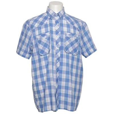 Short sleeve shirt (Blue, White) from Crystal Cotton, Polyester