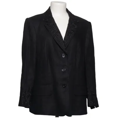 Blazer (Schwarz) von Emilia Lay Acetat, Leinen