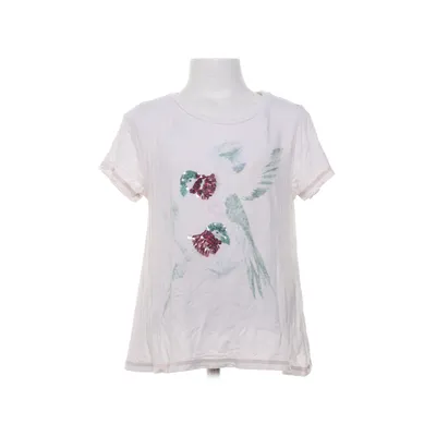 T-shirt (Wit) van Michelle Morin x H&M Elastaan, Viscose