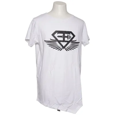 T-shirt (Hvid, Sort) fra Engineered Life Bambus, Bomuld, Elastan