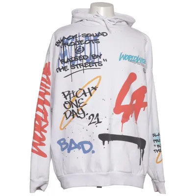 Capuchon sweater (Wit, Meerkleurig) van Black Squad Katoen, Polyester