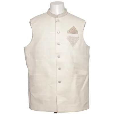 Jakkesætsvest (Beige) fra Stylish Polyester