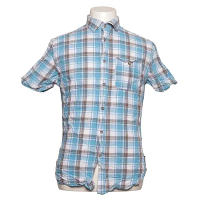 Short sleeve shirt (Blue, White, Brown) from Marcel Battiston Cotton