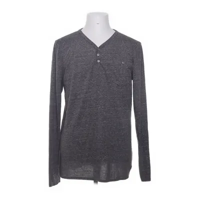 Henley shirt (Gray) from Campus 72 Cotton, Polyester, Viscose