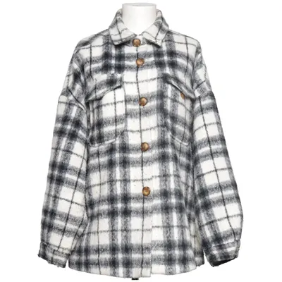 Overshirt (Black, White) from Gina Acrylic, Polyamide, Polyester, Viscose, Wool