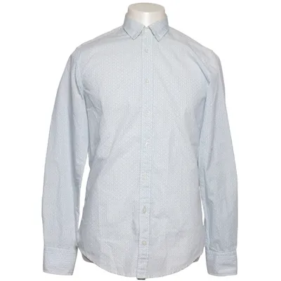Shirt (White, Blue) from Hugo Boss Cotton