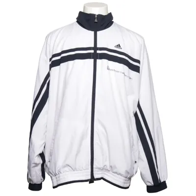 Trainingsjacke (Weiß, Blau) von Adidas Baumwolle, Polyester