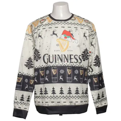 Julesweater (Hvid, Sort, Flerfarvet) fra Guinness Polyester
