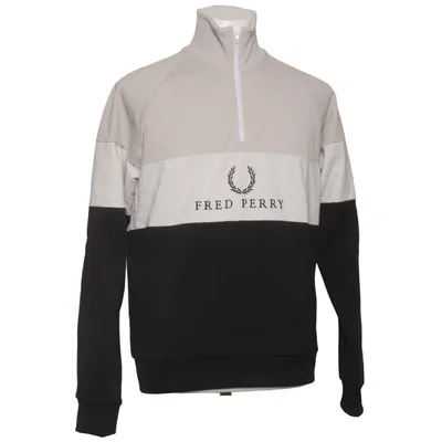Sweatshirt (Noir, Gris, Blanc) de Fred Perry Sportswear Coton, Élasthane, Polyester