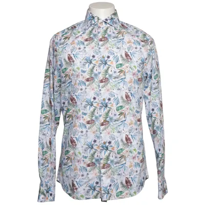 Shirt (White, Multicolored) from Profuomo Cotton